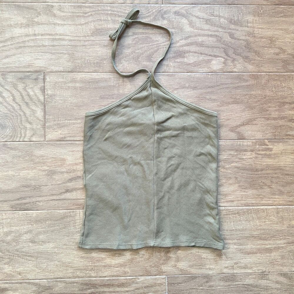 Rag & Bone The Essential Rib Halter Tank Top Size… - image 1